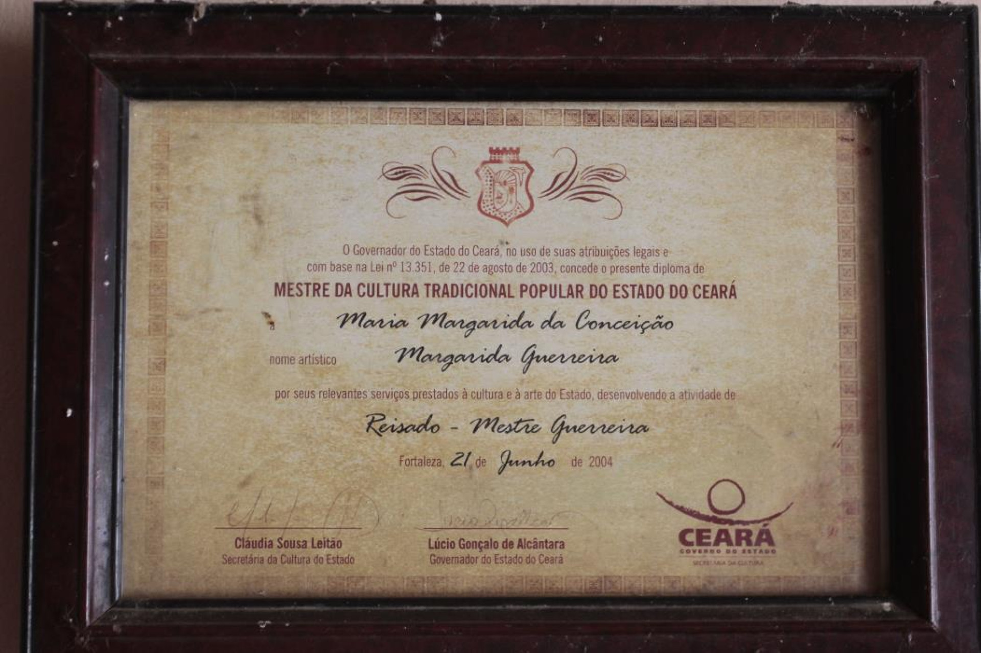 Almanaque do Centenário de Juazeiro do Norte. Na foto: Mestre Margarida Guerreiro, mestre da cultura popular especializada em reisado. Foto: Iana Soares, em 03/06/2011