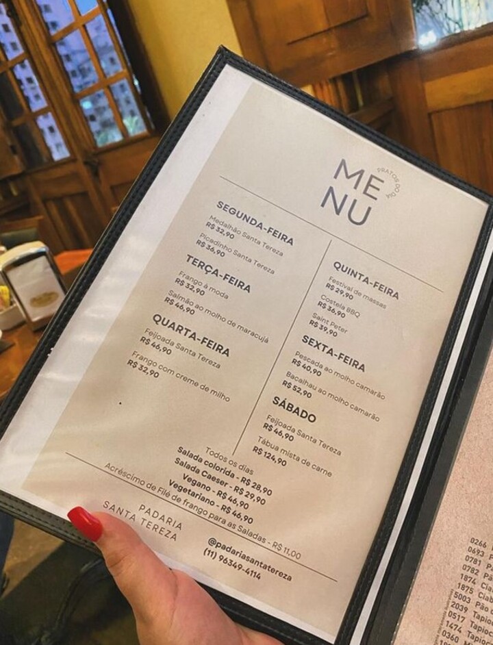 A padaria mais antiga em funcionamento no Brasil é a Santa Tereza, localizada próxima à Praça da Sé, no centro de São Paulo. Ela foi inaugurada em 1872 e mantém no cardápio produtos tradicionais, como a coxa creme e a canja, segundo reportagem da CBN. 
