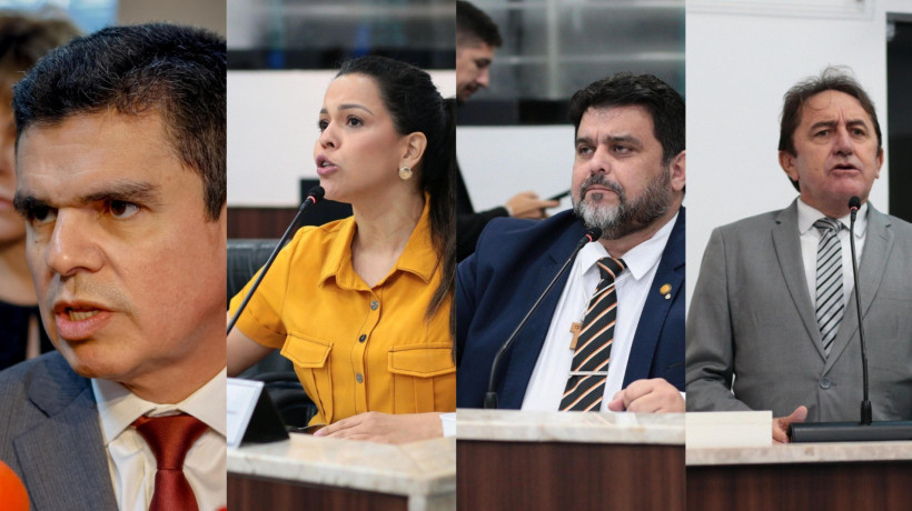 Chagas Vieira, os vereadores Priscila Costa, Jorge Pinheiro e Adail Júnior