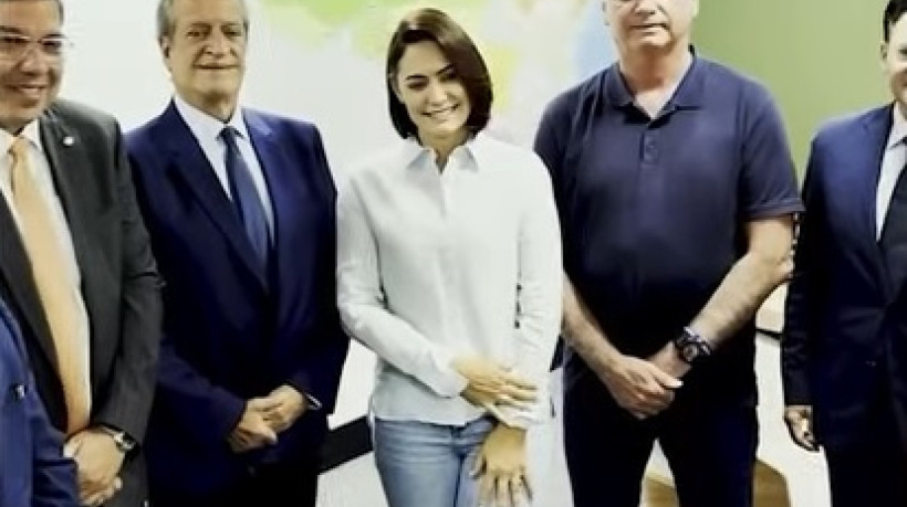 Valdemar Costa Neto, Michelle Bolsonaro e Jair Bolsonaro