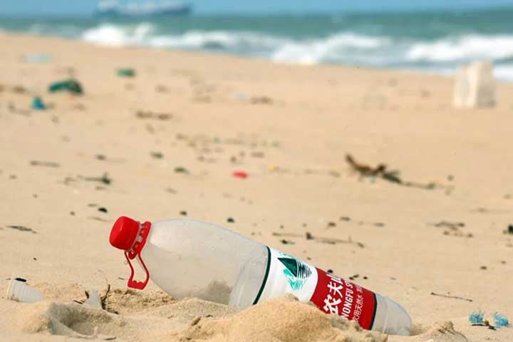 Com o descarte dessas embalagens na proximidade dos portos, o lixo acaba sendo carregado para as praias pelas correntes marítimas.

