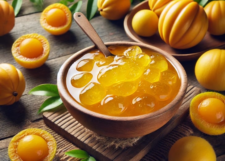 Como fazer: Leve ao fogo as cagaitas e o açúcar. Não precisa botar água porque a cagaita já é aquosa. Ferva até dar o ponto de geleia. Retire. Espere esfriar e coloque em potes de vidro. Guarde em geladeira.