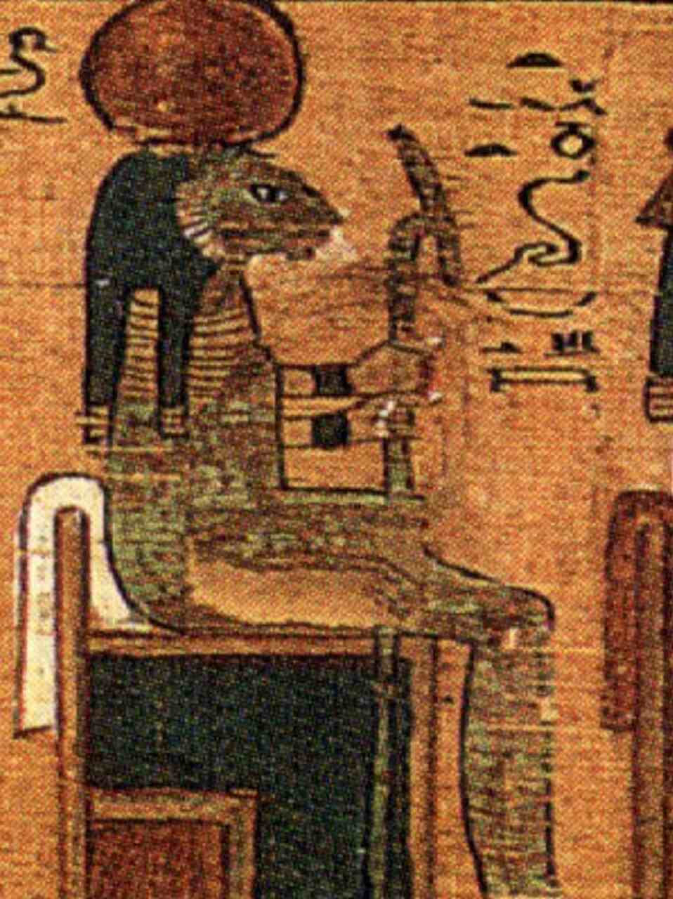 Tefnut, junto com seu marido, Shu, ajudou a separar o céu da terra, criando o espaço vital entre eles e estabelecendo a ordem no cosmos.