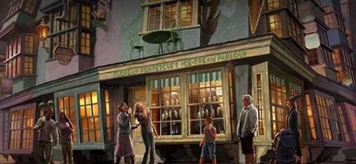 Sorvete do Florean Fortescue – Sorveteria no Beco Diagonal que serve sabores mágicos e deliciosos. Harry frequenta o local antes de seu terceiro ano em Hogwarts.
