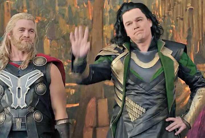 Matt Damon fez uma breve aparição em Thor: Ragnarok (2017), depois do convite de Taika Waititi e Chris Hemsworth. Esses caras são muito engraçados, e Taika comanda o set de um jeito bem divertido. Foi uma experiência leve para mim, disse o ator.