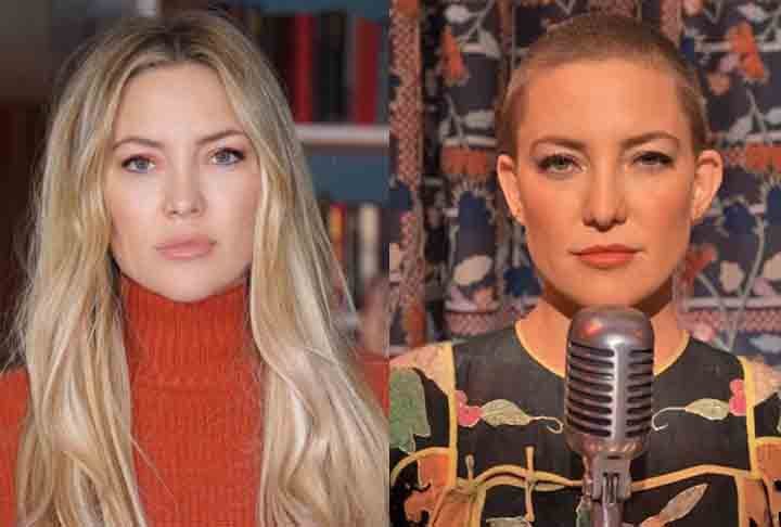 Kate Hudson- Uma das queridinhas das comédias românticas dos anos 2000, radicalizou no visual ao  interpretar Kazu Gamble, uma mulher de espírito livre, que se torna responsável pela meia irmã, no filme Music(2021), dirigido pela cantora SIA.