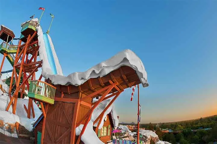 Summit Plummet: Localizado na Flórida, Estados Unidos, no parque aquático Walt Disney World’s Blizzard Beach. É do tipo de inclinação de corpo de queda livre, com altura de 36.6 metros, e velocidade brusca de 89 km/h.