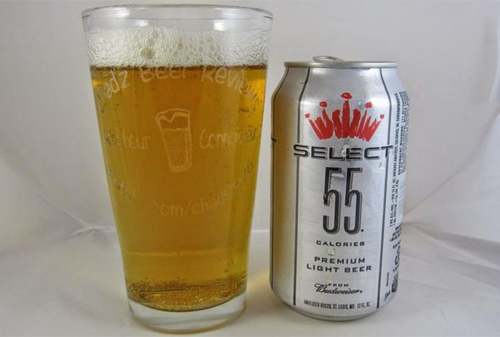 Budweiser Select 55 -  Teor alcoólico de 2,4%