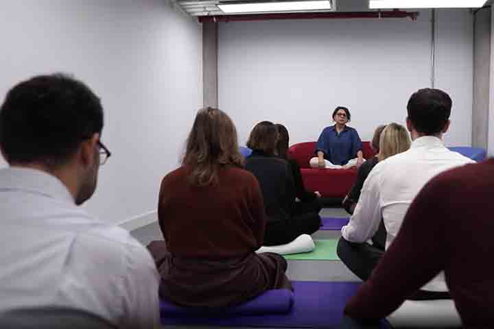 Instrutores de meditação mindfulness empresarial - São profissionais que oferecem treinamento desse tipo de meditação em ambientes corporativos. Além disso, esses profissionais visam a melhorar a produtividade e o bem-estar dos funcionários.