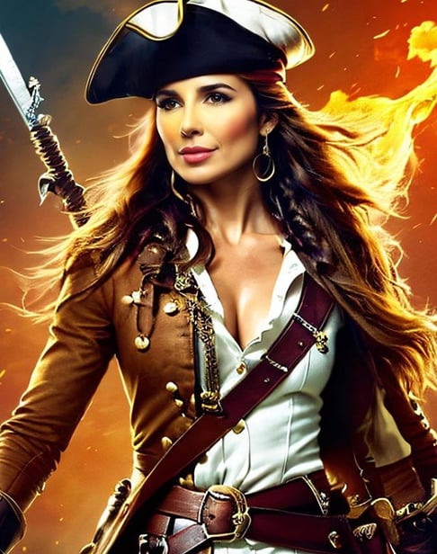 E esta, que ela chamou de pirata marrom, com jaqueta marrom. Difícil escolher qual a mais bela. 