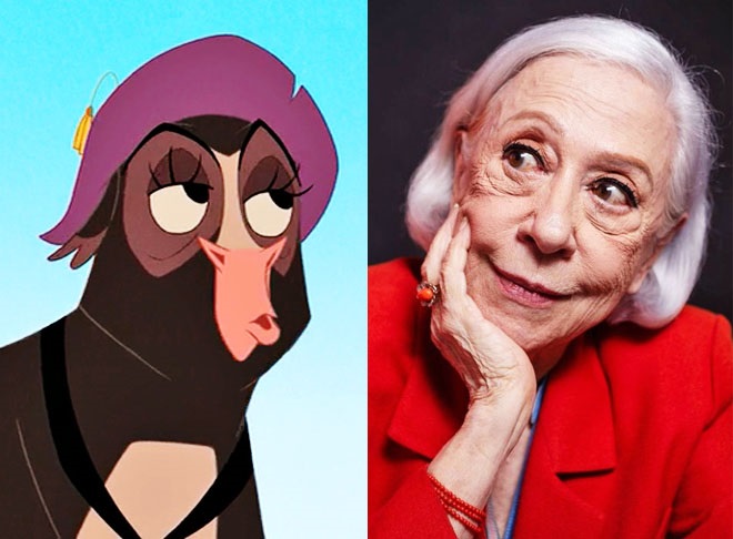 Fernanda Montenegro / Sra Caloway - Nem que a Vaca Tussa (2004): A trama do filme fala sobre um grupo de vacas que se unem para salvar sua fazenda da falência. A história se passa no Velho Oeste e segue a vida de três vacas: Maggie, a vaqueira corajosa e líder do grupo; Sra. Caloway, uma vaca mais velha e séria; e Grace, uma vaca otimista, mas um pouco ingênua.