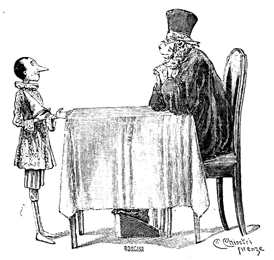 As tirinhas originais com a sua figura eram publicadas no jornal “Il Giornale per i Bambini” (“O Jornal para as Crianças”, em tradução livre). 
