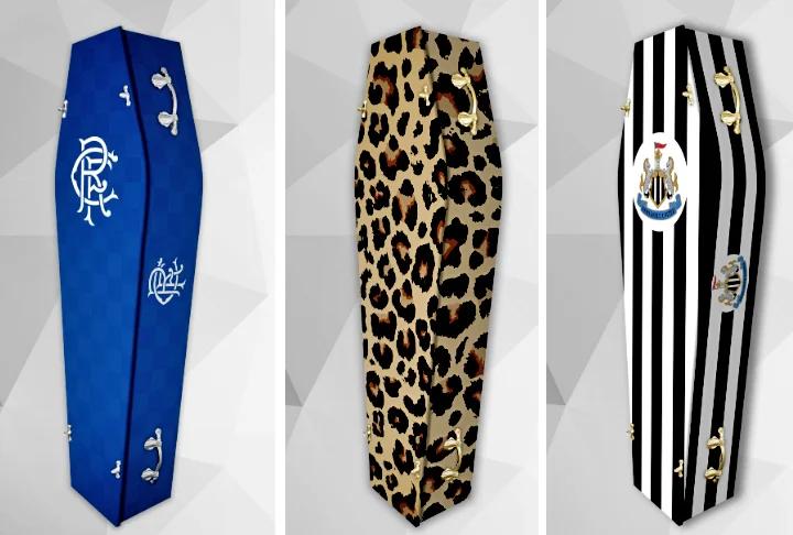 Caixões com escudos de times, por sinal, são bem procurados. Mas a estampa de onça torna a despedida 'animal'