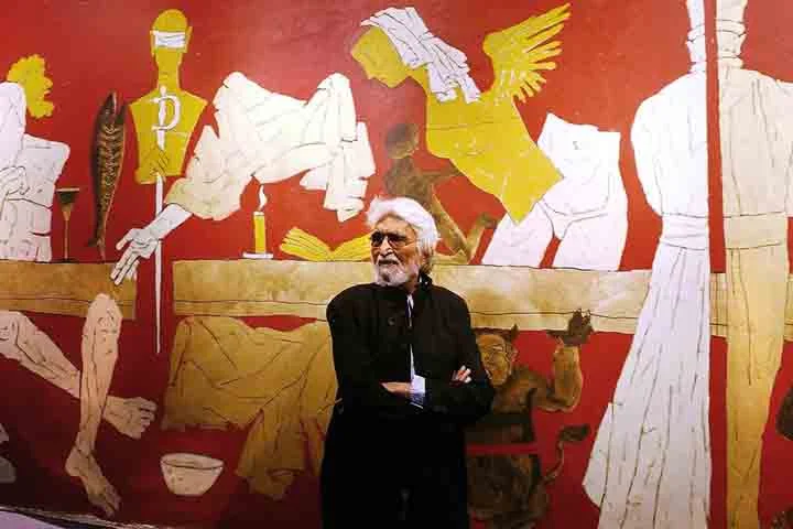 Alguns temas dessas obras foram produzidos em quadros em séries, com temas que vão de figuras históricas do país, como Mahatma Gandhi e Madre Teresa de Calcutá, até assuntos do cotidiano indiano. 
