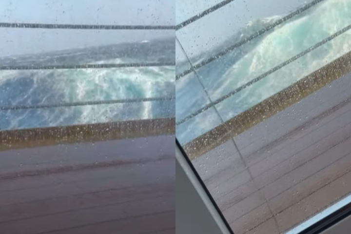 O incidente aconteceu no dia 26/03/25, enquanto o cruzeiro atravessava a Passagem de Drake.