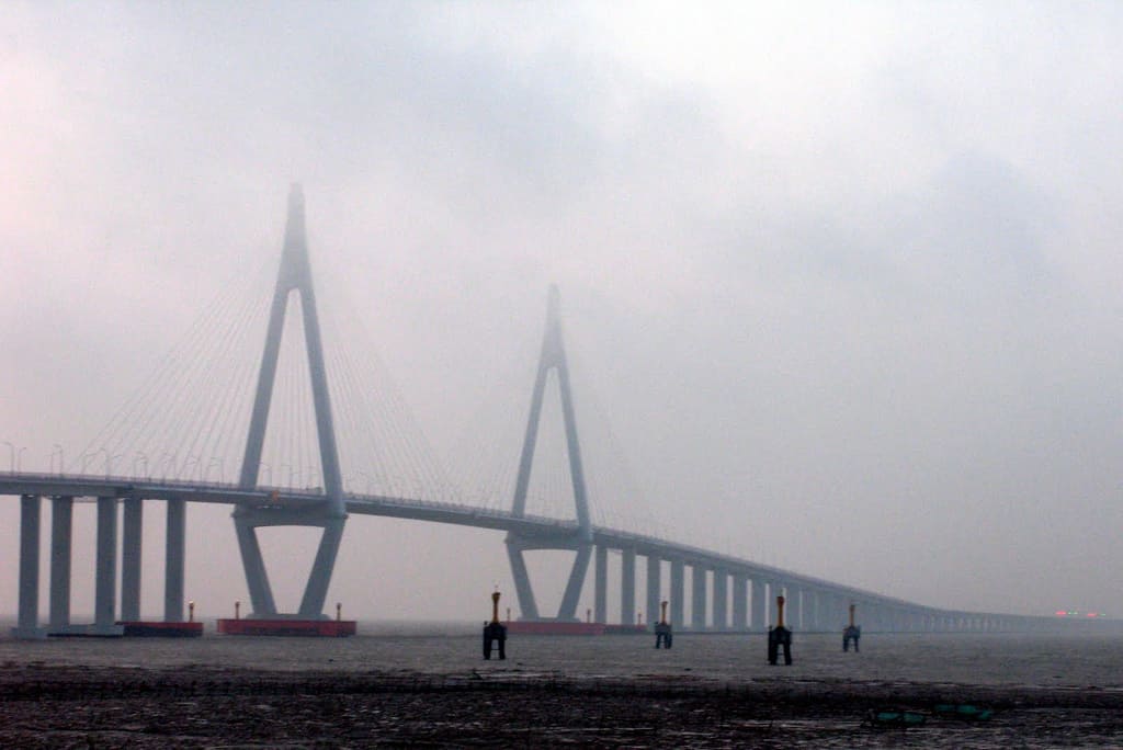 7º- A Ponte da Baía de Hangzhou também fica localizada na China. Ela foi inaugurada em 2008 e tem 36 quilômetros de extensão.