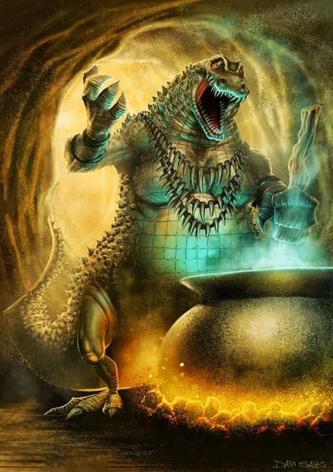 Cuca - Mito cuja fama se expandiu pelo Brasil inteiro no Sítio do Pica-Pa Amarelo, livro de Montero Lobato que inspirou série infantil de TV. Trata-se de uma bruxa no corpo de um jacaré, com unhas grandes e voz assustadora. 