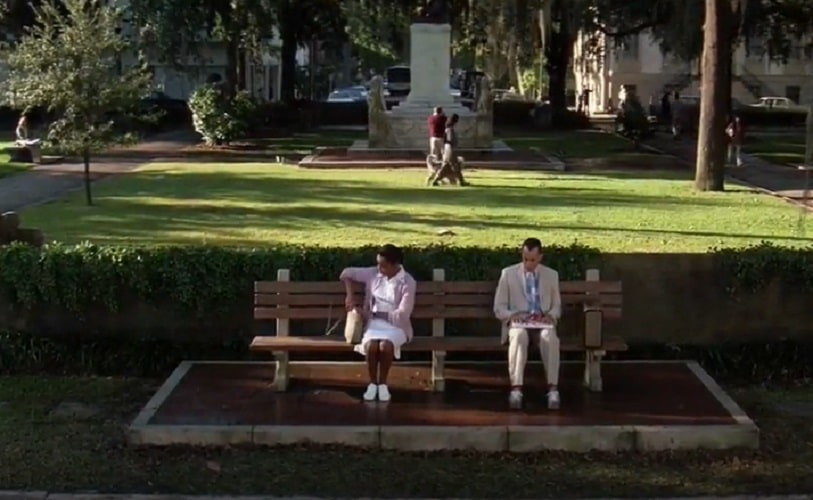 Filme em que a cena foi improvisada: Forrest Gump 