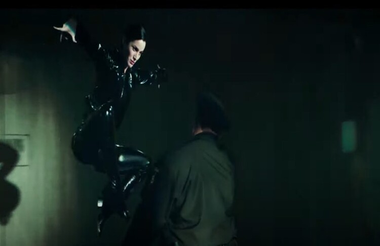 Nada como encerrar com uma das cenas mais icônicas do filme: quando Trinity para no ar. Enquanto está em meio a uma luta, Trinity executa uma acrobacia aérea, e a câmera usa o efeito bullet time para capturar o movimento em câmera lenta. A parada no ar não é apenas uma demonstração impressionante de habilidades, mas também simboliza a maestria e o controle que Trinity e outros personagens adquiriram sobre o sistema. É uma demonstração visual poderosa da estética e da filosofia do filme.