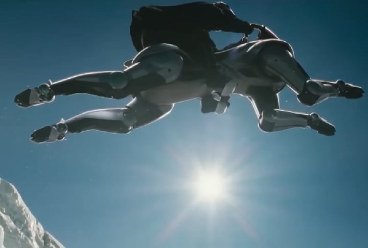 Além disso, o robô também consegue pular pequenos obstáculos.