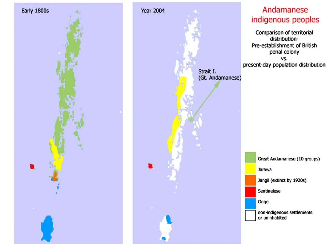 No arquipélago de Andaman, os jarawas formam a outra tribo que não se integrou às demais. Porém, não agem com a hostilidade dos sentineleses. 