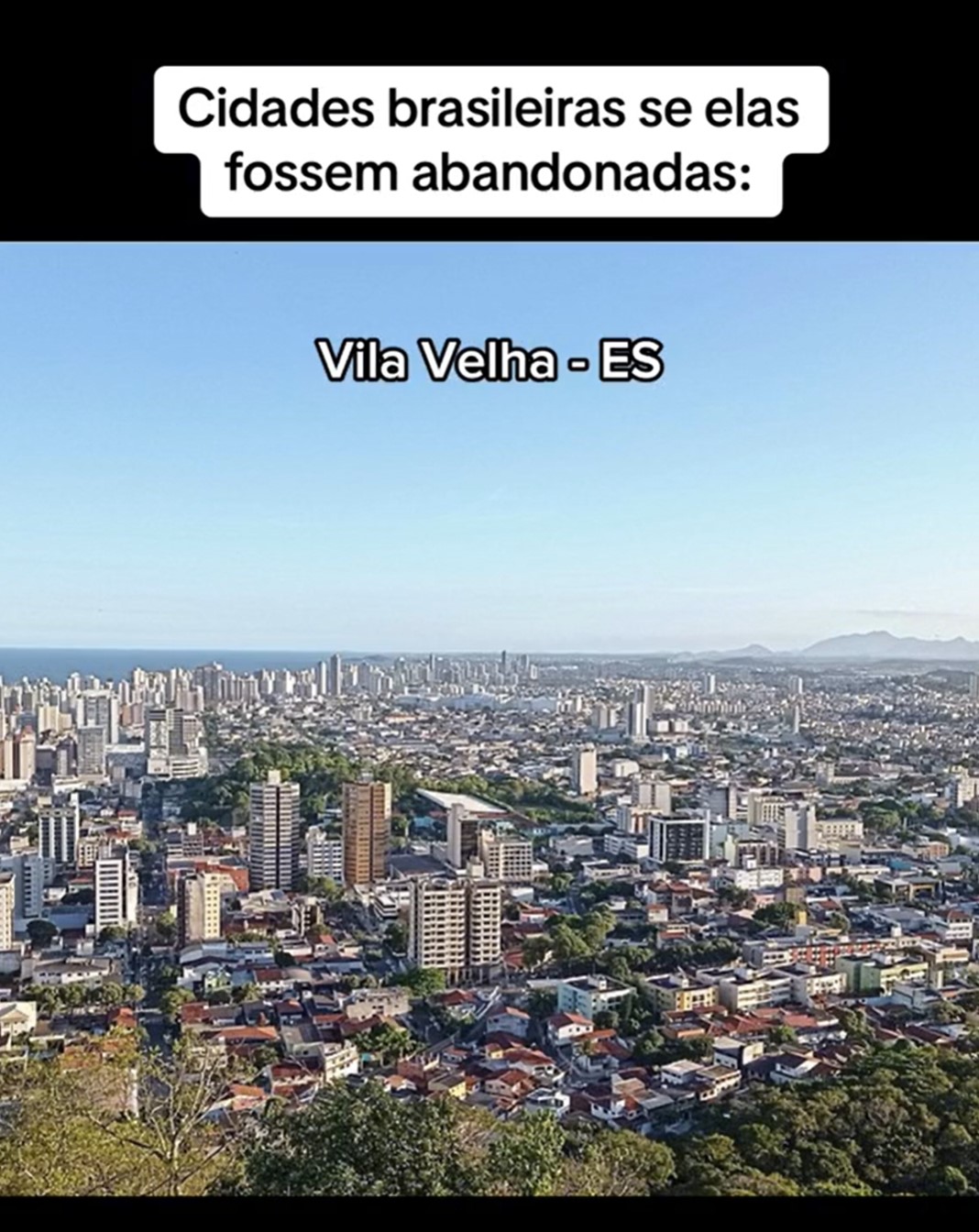 Quem também aparece na trend é Vila Velha, uma das cidades mais importantes do Espírito Santo. O local possui 32 km de litoral e foi fundado em 23 de maio de 1535 pelo português Vasco Fernandes Coutinho.