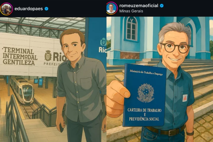 No Brasil, até políticos entraram na onda e publicaram fotos de si mesmos no estilo da animação.