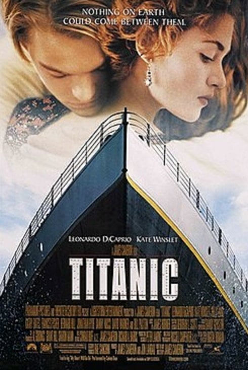 Titanic - Lançado em 1997 - Bilheteria:  2,245 bilhões de dólares  - Direção de James Cameron 