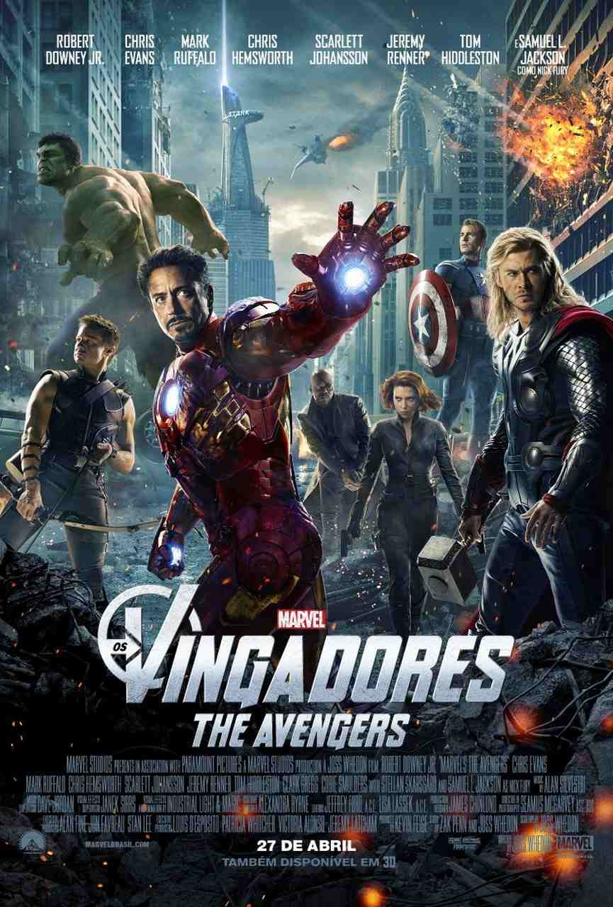 Os Vingadores - Lançado em 2012 - Bilheteria: 1,5 bilhão de dólares. Direção de Joss Whedon.