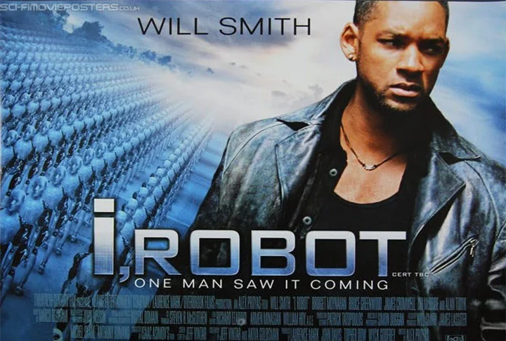 “Eu, Robô” (2004): Às vezes não é um robô específico que ganha destaque, mas sim vários. É o caso do que acontece no filme “Eu, Robô”. Na trama, que se passa em 2035, o detetive Del Spooner (Will Smith) investiga a morte de um cientista que trabalhava com robôs, e descobre que eles são capazes de violar as leis.