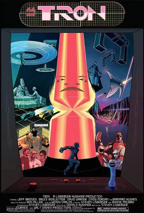 “Tron” (1982): O filme segue Kevin Flynn (Jeff Bridges), um programador de computador que é digitalizado num mundo virtual chamado Grid por um programa de computador maligno. O filme não teve grande sucesso quando foi lançado, mas ao longo dos anos ganhou status de cult. Foi pioneiro no uso de efeitos especiais computadorizados.