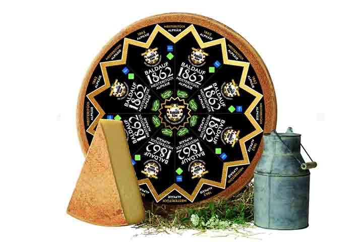 Baldauf 1862 Meisterstück Alpkäse, da Baldauf Käse, na região de Allgau, na Alemanha – 75 pontos. 
