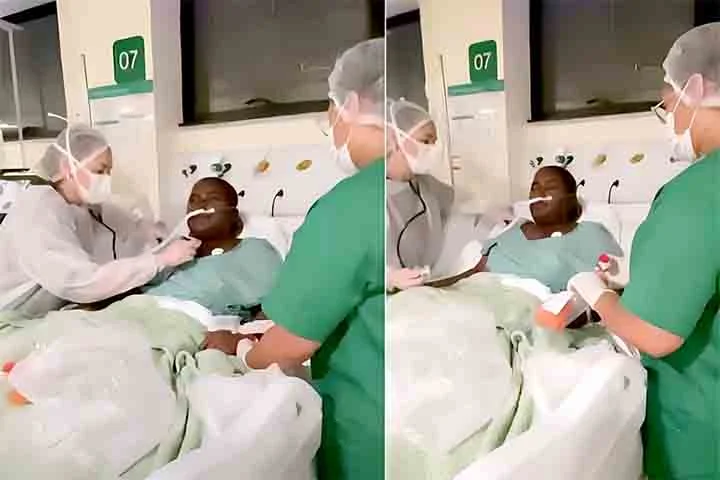 Em oito meses, o tumor cresceu ainda mais e passou a pressionar a traqueia de Sabrina. O órgão do sistema respiratório é responsável por conduzir o ar para os pulmões.