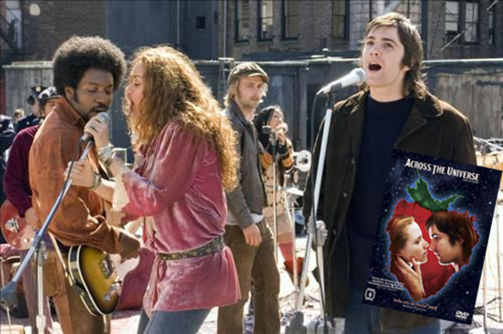 Across The Universe (2007), de Julie Taymor. Baseado em músicas dos Beatles. A principal, que dá nome ao filme, faz parte do álbum Let It Be (1970). Conta a história de um casal dos anos 1960 que tenta manter o amor em meio a guerras e problemas sociais.   