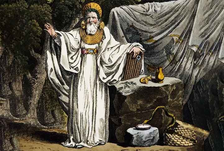 Druidas (Mitologia Celta) - Sacerdotes, curandeiros e conselheiros nas sociedades celtas antigas. Associados ao conhecimento dos mistérios da natureza e de rituais religiosos. Embora não fossem magos no sentido moderno, são vistos como figuras com sabedoria e habilidades místicas.
