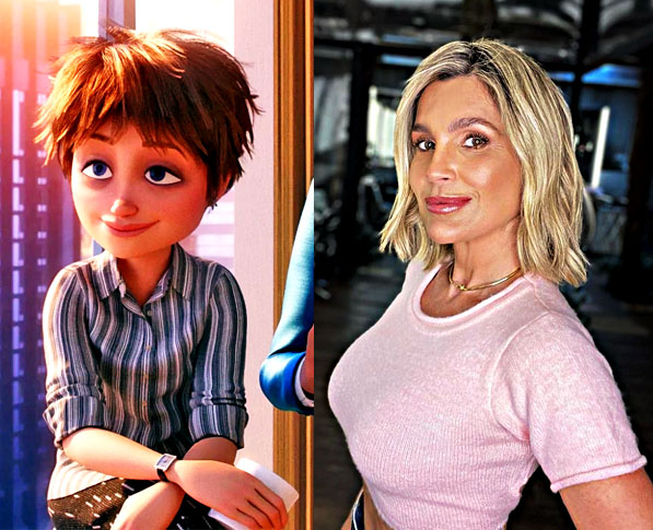 Flávia Alessandra / Evelyn Deavor - Os incríveis 2 (2018): No filme, a personagem é apresentada como a irmã mais nova de Winston Deavor, um empresário que busca restaurar a imagem dos super-heróis na sociedade