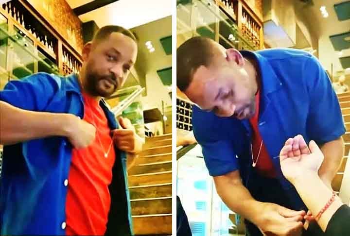 Will Smith ficou tão agradecido pelo presente que colocou o escapulário imediamente e, em retribuição, tirou sua própria pulseira e botou no pulso no fã, dizendo que ela também ajudaria em momentos de dificuldade. A troca de gentilezas viralizou na web. Entenda a importância dos escapulários. 