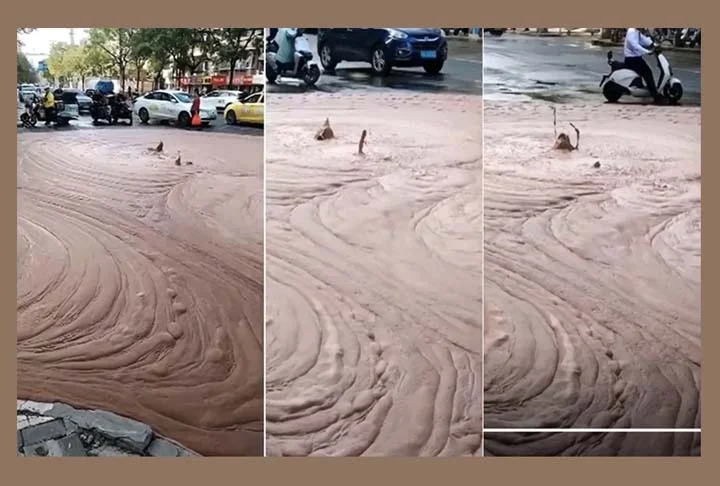 Uma espuma misteriosa deixou os chineses com a pulga atrás da orelha. O fato curioso aconteceu na cidade de Nanjing, província de Jiangsu, segundo agências de notícias. O FLIPAR mostrou e republica para quem não viu.