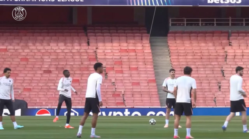 PSG treina no Emirates antes de semifinal da UEFA Champions League