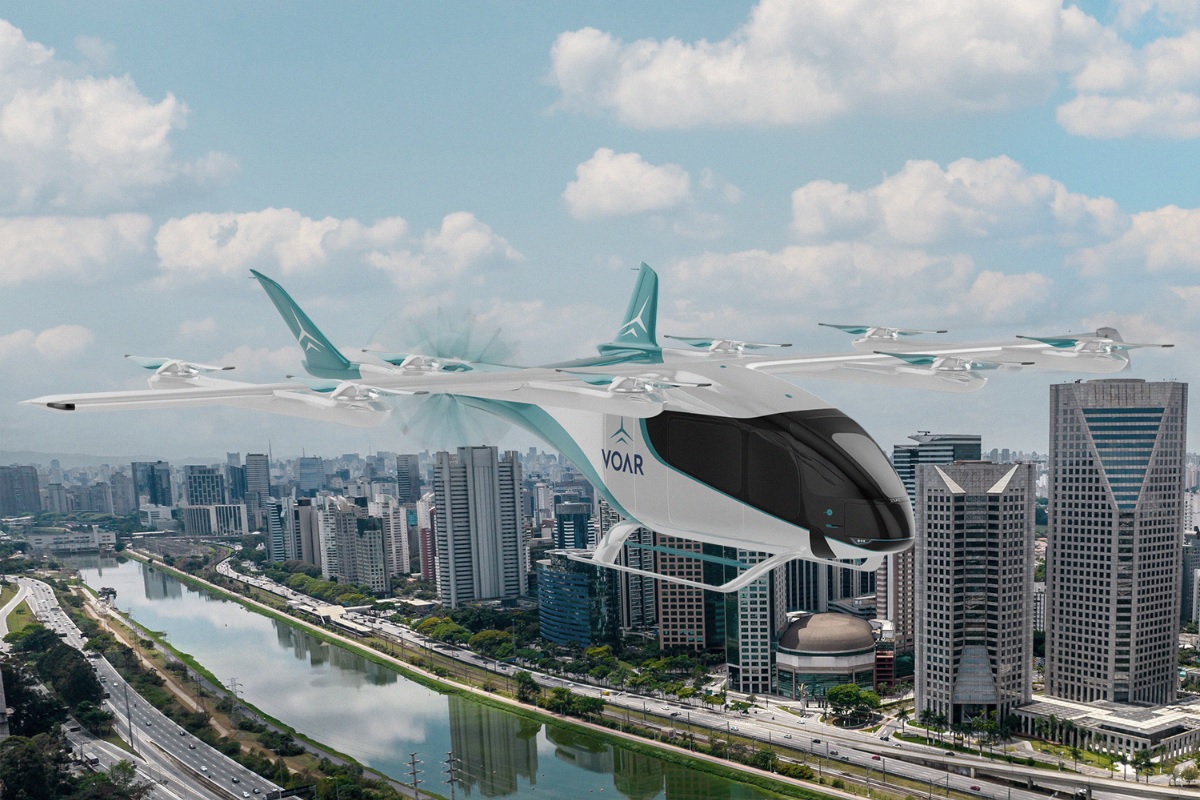 O eVTOL é silencioso, com ruídos até 90% inferiores aos de helicópteros