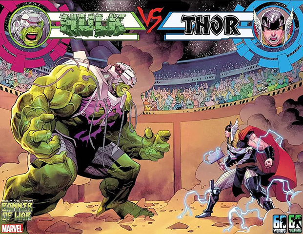 Em 2022, celebrando os 60 anos de Hulk e de Thor, a Marvel lançou uma série de quadrinhos com os dois. Uma delas é Hulk vs. Thor: Banner of War Alpha. Elas foram escritas por Donny Cates, com arte de Martin Coccolo e capa de Gary Frank.