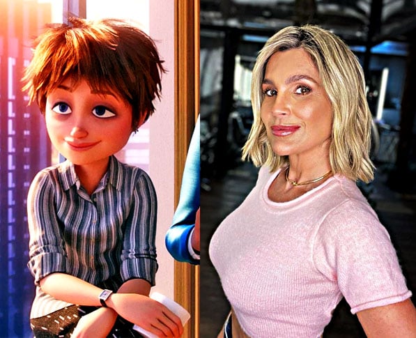 Flávia Alessandra / Evelyn Deavor - Os incríveis 2 (2018): No filme, a personagem é apresentada como a irmã mais nova de Winston Deavor, um empresário que busca restaurar a imagem dos super-heróis na sociedade