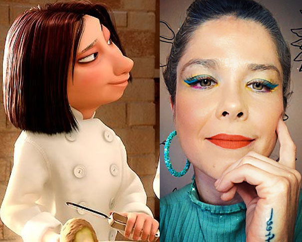 Samara Felippo/ Colette - Ratatouille (2007): Na animação da Pixar, Colette é uma chef talentosa e determinada que trabalha no restaurante Gusteau's. 