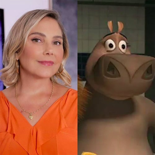 Heloisa Perissé / Gloria - Madagascar (2005): Gloria é um dos quatro animais do zoológico central da história, que inclui também Alex, Marty e Melman. Na trama, ela é conhecida por sua habilidade de dançar, sendo uma das principais atrações para os visitantes.