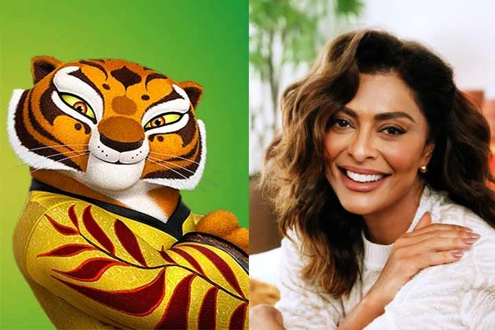 Juliana Paes / Mestre Tigresa - Kung Fu Panda (2008): No filme, a Mestre Tigresa é uma talentosa artista marcial que treina no Palácio de Jade ao lado de outros animais, incluindo Po, o protagonista panda.