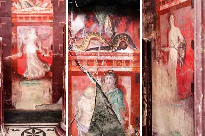 A cena registrada em Pompeia reforça a ideia da adoração dionisíaca na Roma Antiga, com seus misteriosos ritos de transformação espiritual. 

