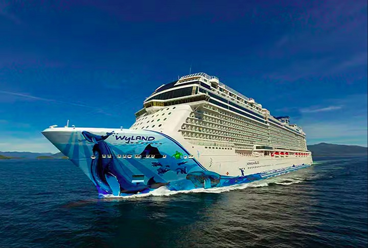 Norwegian Bliss: Construído em 2018 e renovado em 2021, o Norwegian Bliss tem capacidade para 3.958 passageiros. São inúmeras opções de lazer, como spas com águas termais, 28 restaurantes e jogos interativos, como a Roda da Fortuna.
