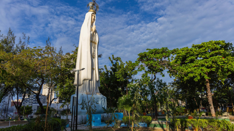 Estátua de Nossa Senhora de Fátima é restaurada e será reinaugurada dia 13 de maio