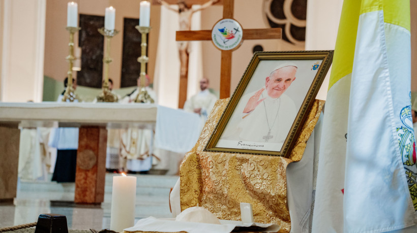 FORTALEZA-CE, BRASIL, 07-05-2025: Missa de dom Gregório Paixão em ação de graças pelo pontificado do Papa. Na Catedral de Fortaleza no centro de Fortaleza. (Foto: Fernanda Barros/O Povo) 
