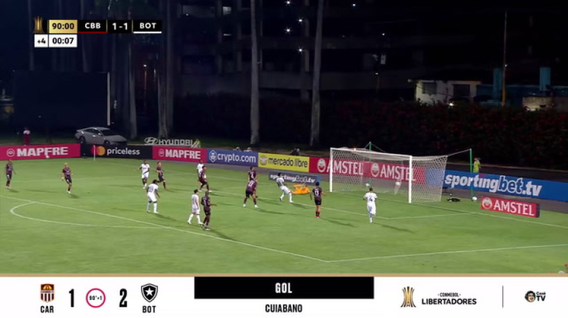 GOL SALVADOR! Cuiabano marca nos acréscimos e garante três pontos do Botafogo na CONMEBOL Libertadores